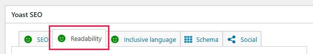yoast readability tab